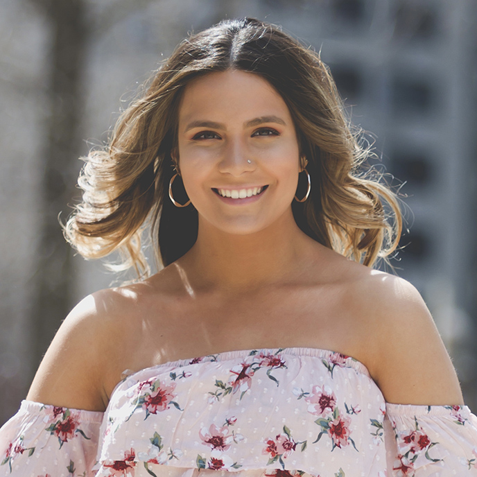 Natalie Rivera outside smiling