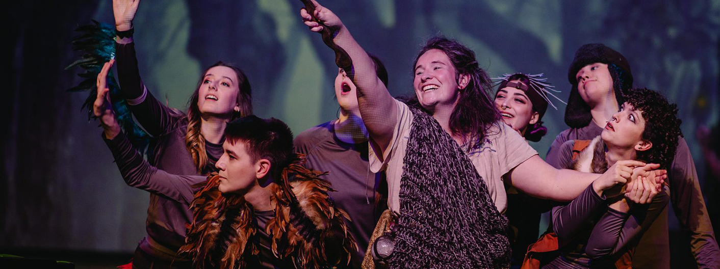 Theater students give a performance in Fisher Theater