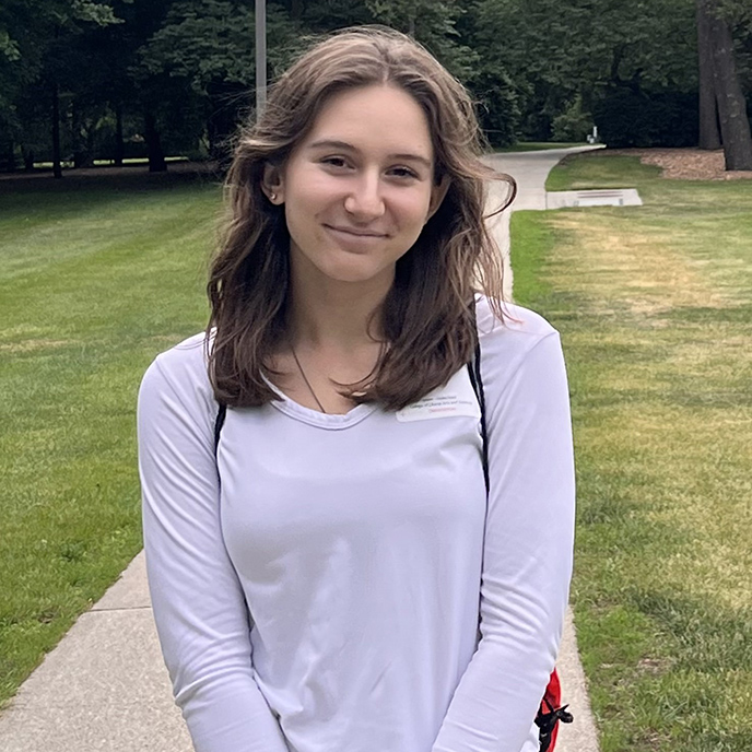 Madison Williams smiling outside